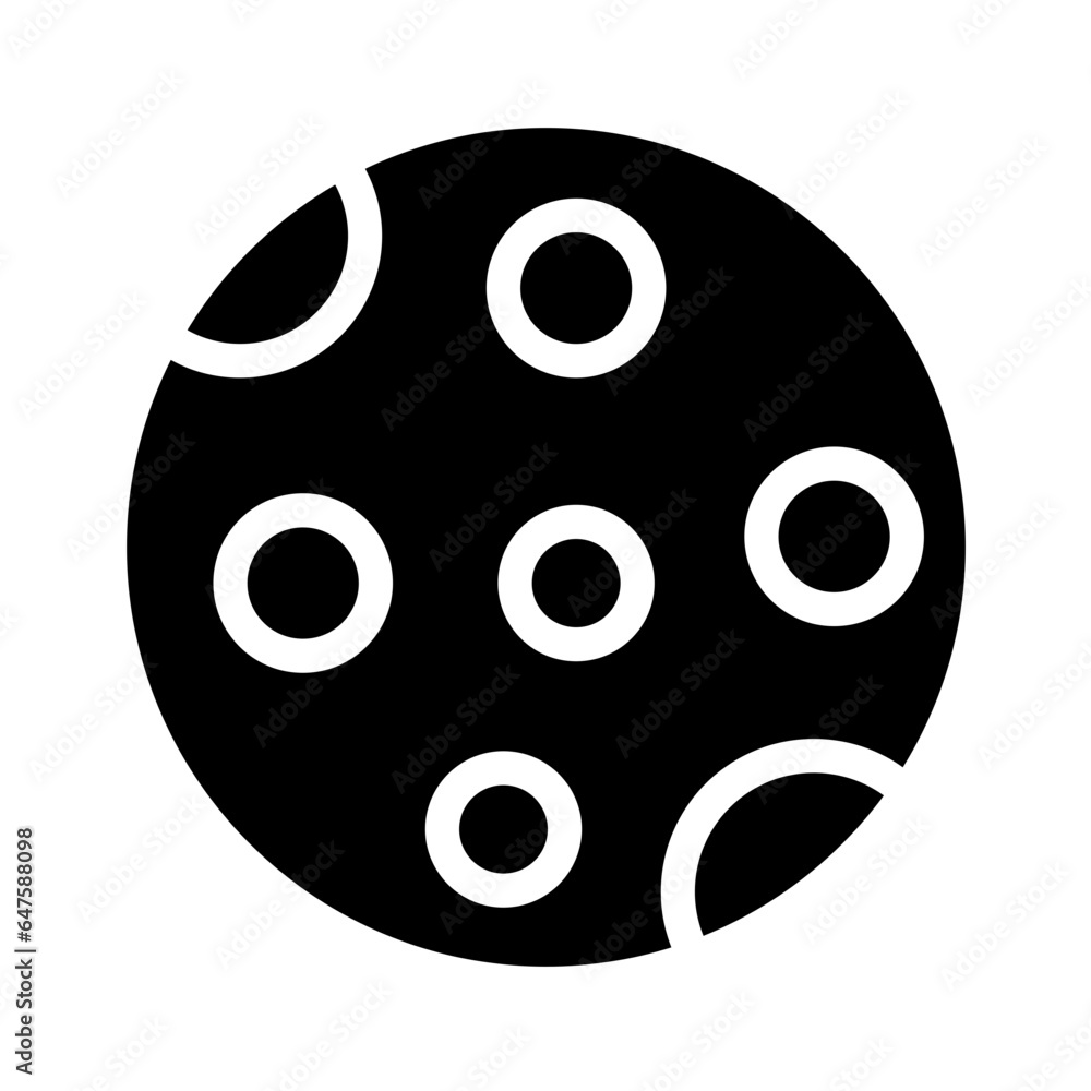 Fototapeta premium Full Moon Vector Icon Design Illustration
