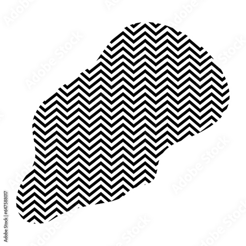 Zigzag lines with Organic liquefied and fluid shape contemporary line shape illustration