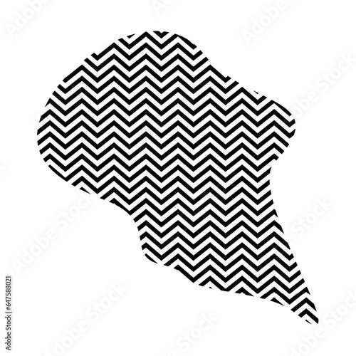 Zigzag lines with Organic liquefied and fluid shape contemporary line shape illustration