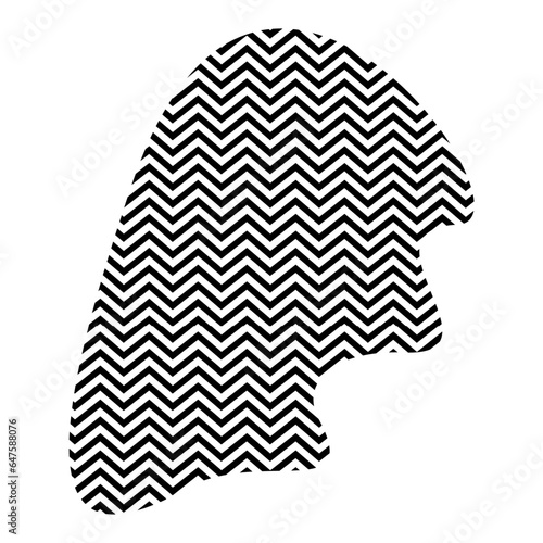 Zigzag lines with Organic liquefied and fluid shape contemporary line shape illustration
