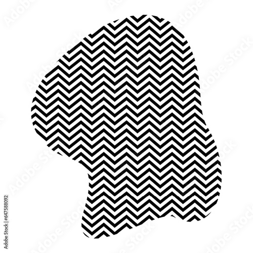 Zigzag lines with Organic liquefied and fluid shape contemporary line shape illustration