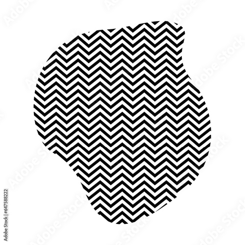 Zigzag lines with Organic liquefied and fluid shape contemporary line shape illustration