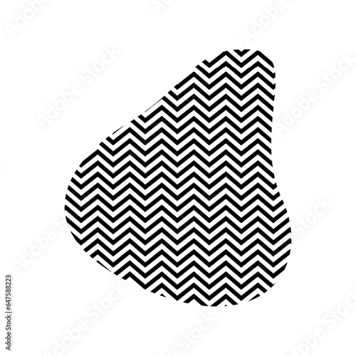 Zigzag lines with Organic liquefied and fluid shape contemporary line shape illustration
