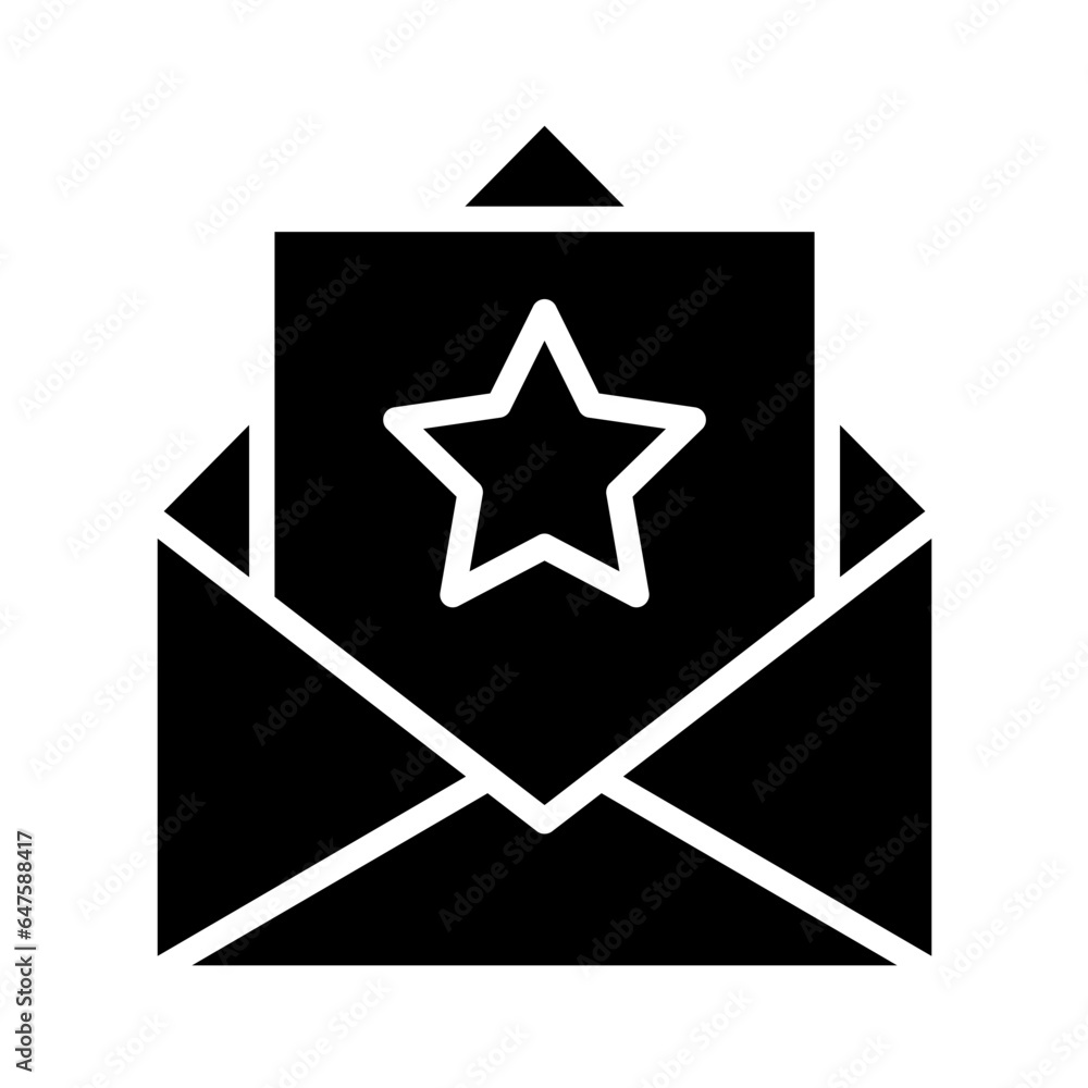 Starred Message Vector Icon Design Illustration Starred Message Vector Icon Design Illustration