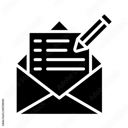 Write Mail Vector Icon Design Illustration