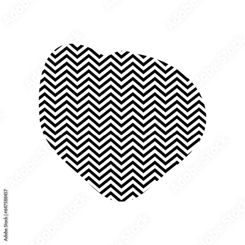 Zigzag lines with Organic liquefied and fluid shape contemporary line shape illustration