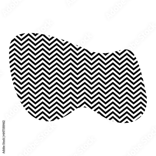 Zigzag lines with Organic liquefied and fluid shape contemporary line shape illustration