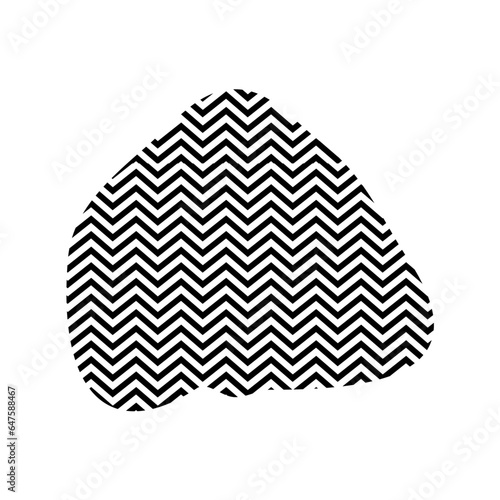 Zigzag lines with Organic liquefied and fluid shape contemporary line shape illustration