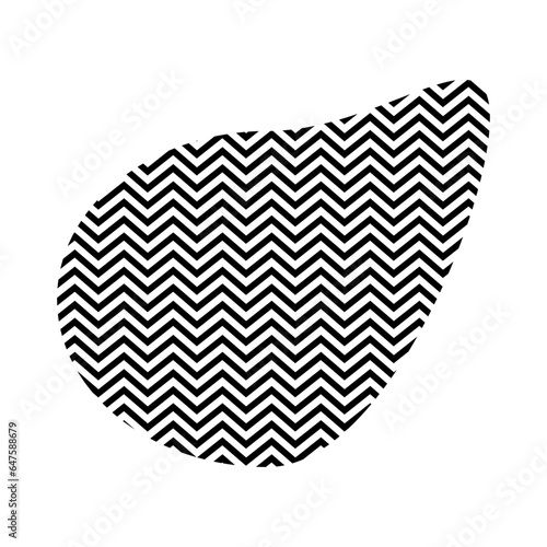 Zigzag lines with Organic liquefied and fluid shape contemporary line shape illustration