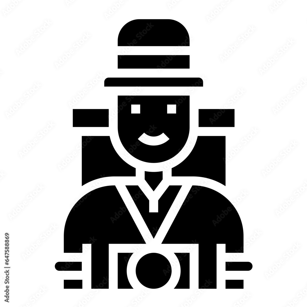 Tourist Vector Icon Design Illustration Tourist Vector Icon Design Illustration