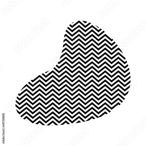 Zigzag lines with Organic liquefied and fluid shape contemporary line shape illustration