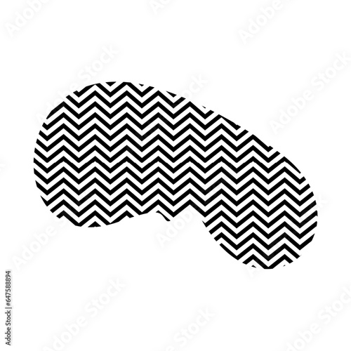 Zigzag lines with Organic liquefied and fluid shape contemporary line shape illustration