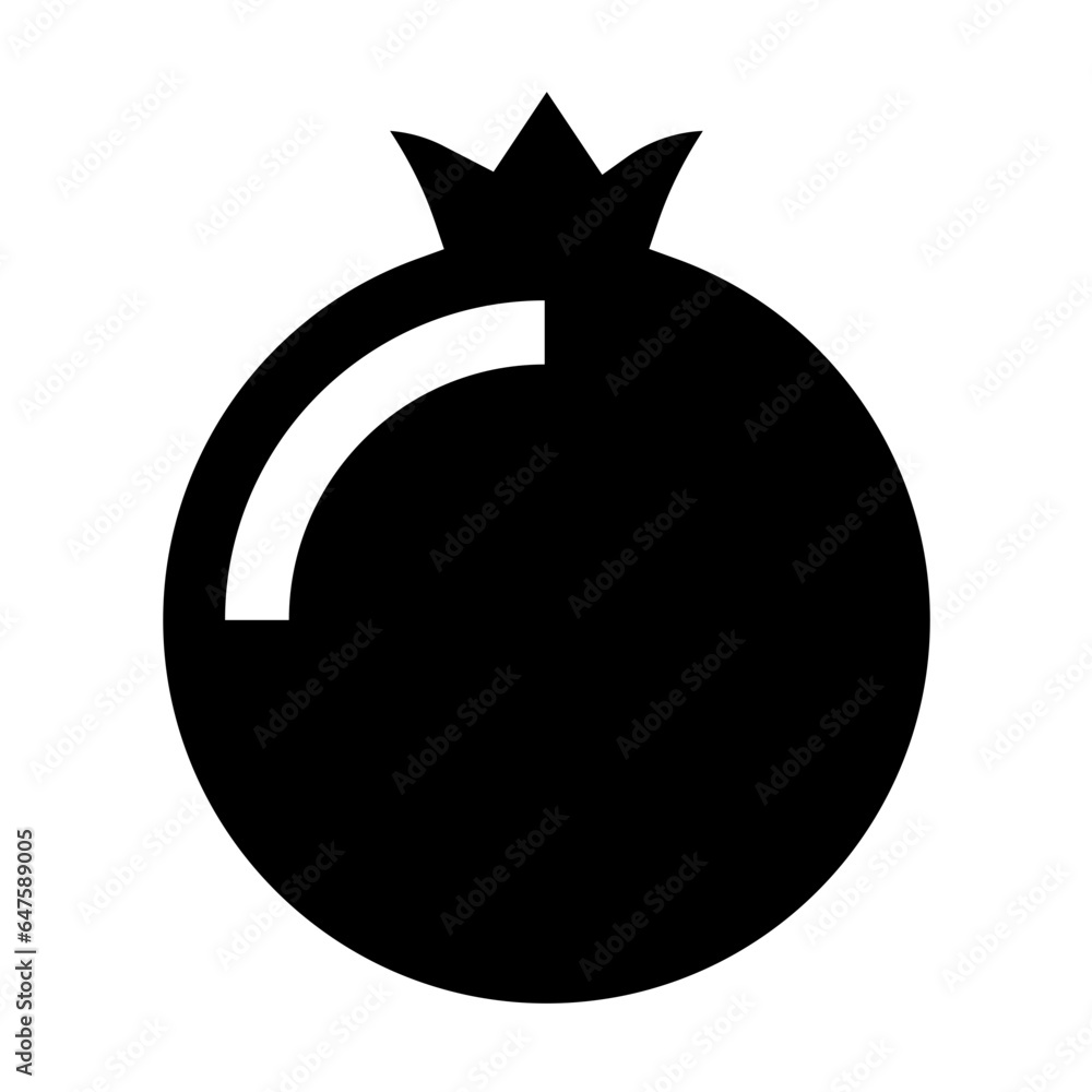 Pomegranate Vector Icon Design Illustration Pomegranate Vector Icon Design Illustration