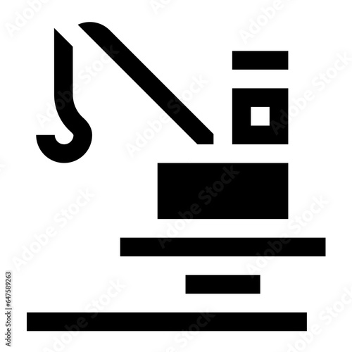 Offshore Rig Vector Icon Design Illustration