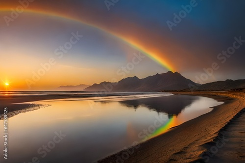 rainbow over the lake © sehar