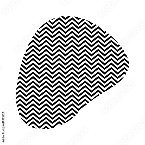 Zigzag lines with Organic liquefied and fluid shape contemporary line shape illustration