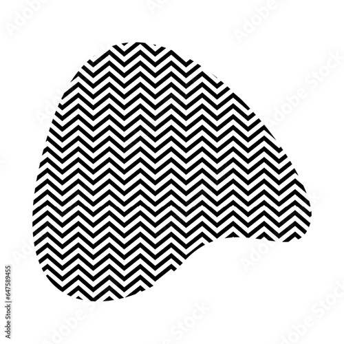 Zigzag lines with Organic liquefied and fluid shape contemporary line shape illustration