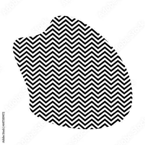 Zigzag lines with Organic liquefied and fluid shape contemporary line shape illustration