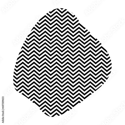 Zigzag lines with Organic liquefied and fluid shape contemporary line shape illustration