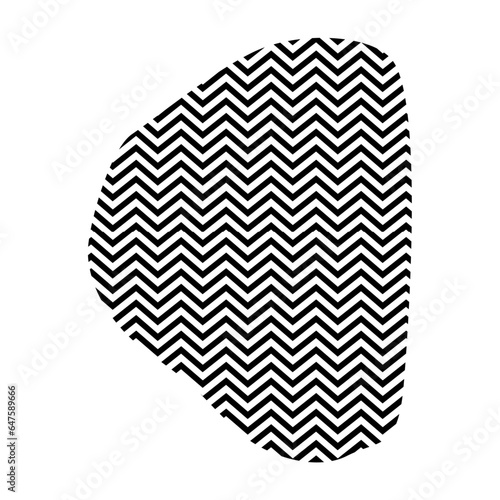 Zigzag lines with Organic liquefied and fluid shape contemporary line shape illustration