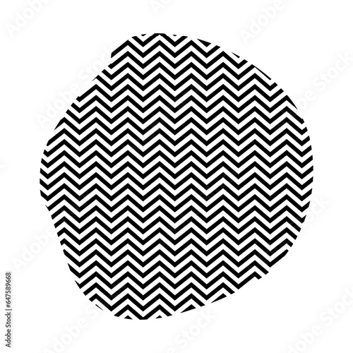Zigzag lines with Organic liquefied and fluid shape contemporary line shape illustration