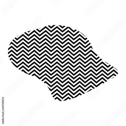 Zigzag lines with Organic liquefied and fluid shape contemporary line shape illustration