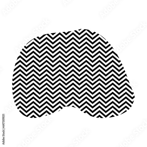 Zigzag lines with Organic liquefied and fluid shape contemporary line shape illustration
