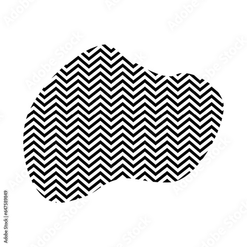 Zigzag lines with Organic liquefied and fluid shape contemporary line shape illustration