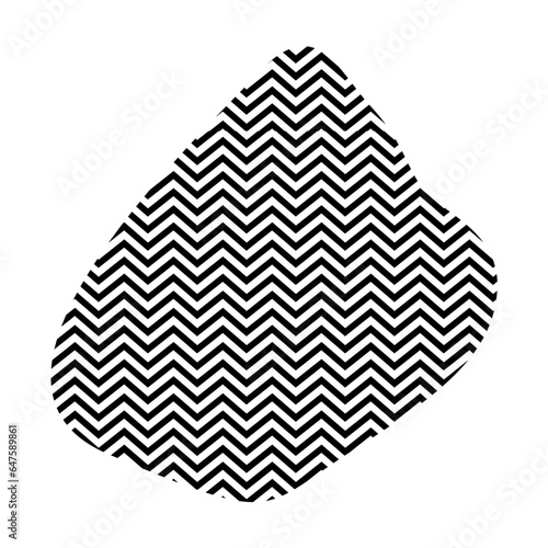 Zigzag lines with Organic liquefied and fluid shape contemporary line shape illustration