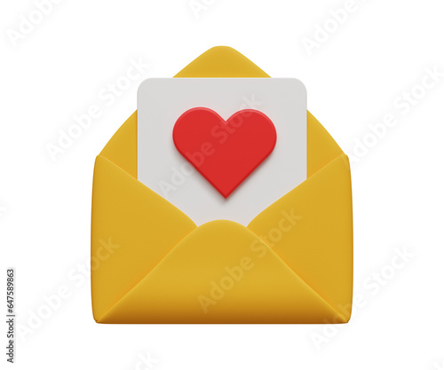 Φωτογραφία 3D love letter icon
