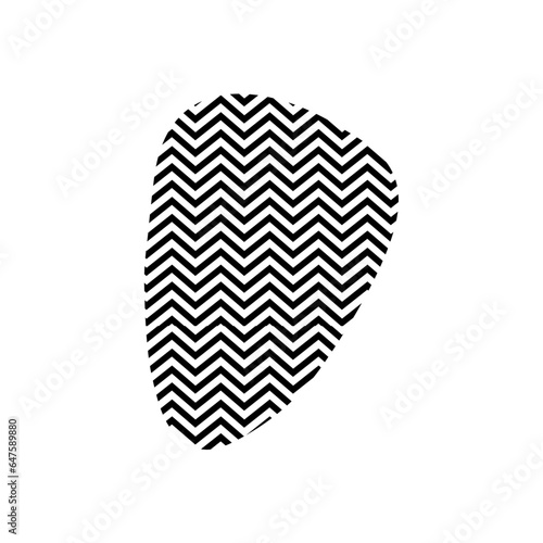 Zigzag lines with Organic liquefied and fluid shape contemporary line shape illustration