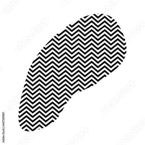 Zigzag lines with Organic liquefied and fluid shape contemporary line shape illustration