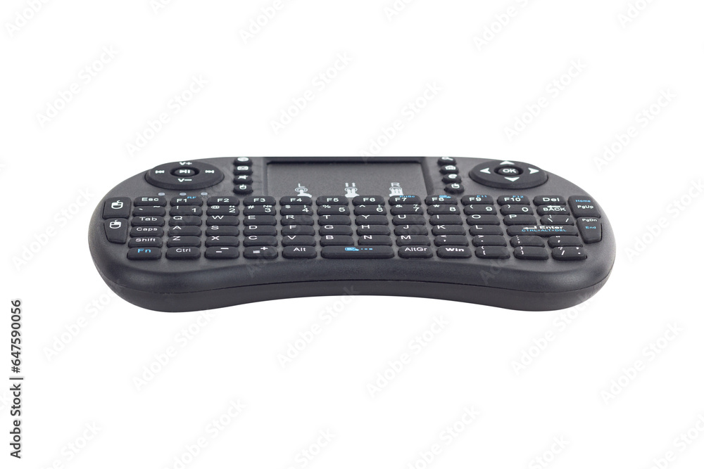 Wireless mini keyboard with touchpad isolated from background Wireless mini keyboard with touchpad isolated from background