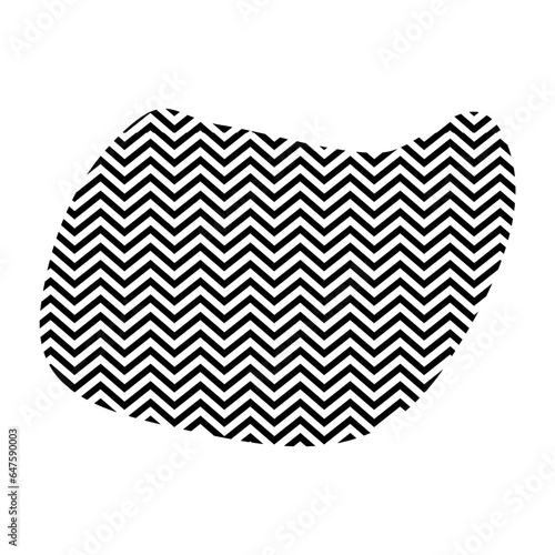 Zigzag lines with Organic liquefied and fluid shape contemporary line shape illustration