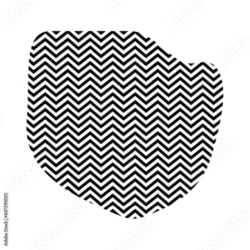 Zigzag lines with Organic liquefied and fluid shape contemporary line shape illustration