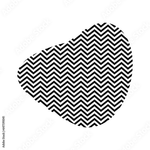 Zigzag lines with Organic liquefied and fluid shape contemporary line shape illustration