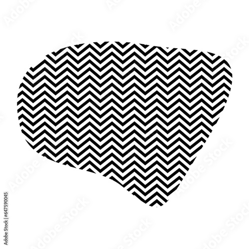 Zigzag lines with Organic liquefied and fluid shape contemporary line shape illustration