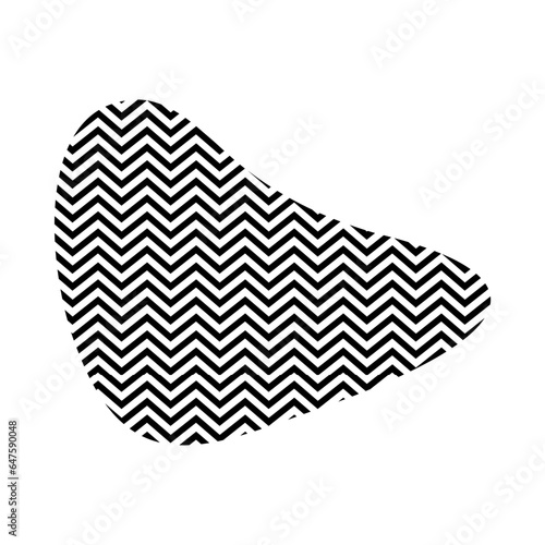 Zigzag lines with Organic liquefied and fluid shape contemporary line shape illustration