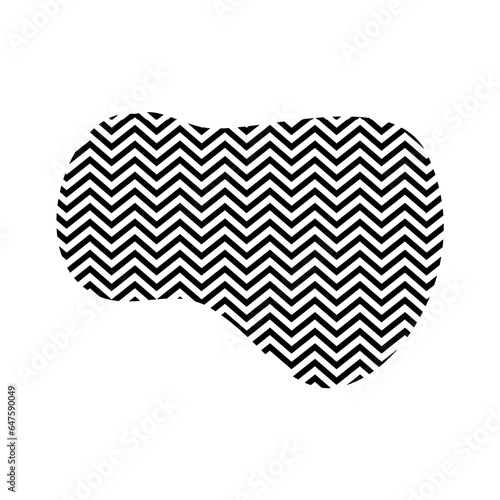 Zigzag lines with Organic liquefied and fluid shape contemporary line shape illustration