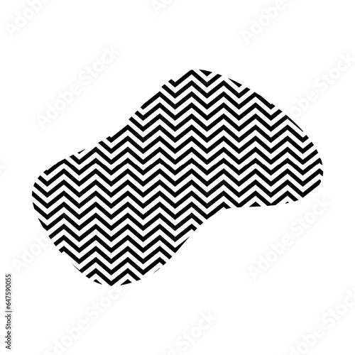 Zigzag lines with Organic liquefied and fluid shape contemporary line shape illustration