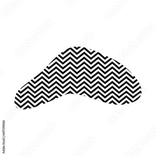 Zigzag lines with Organic liquefied and fluid shape contemporary line shape illustration