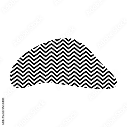 Zigzag lines with Organic liquefied and fluid shape contemporary line shape illustration