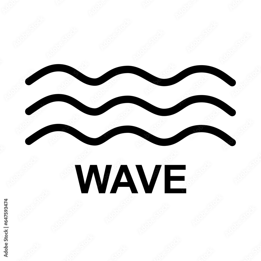 Fototapeta premium Wave icon design template isolated on white background.