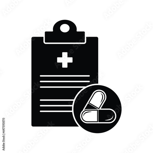 prescription for medicine icon vector pills drug prescription 