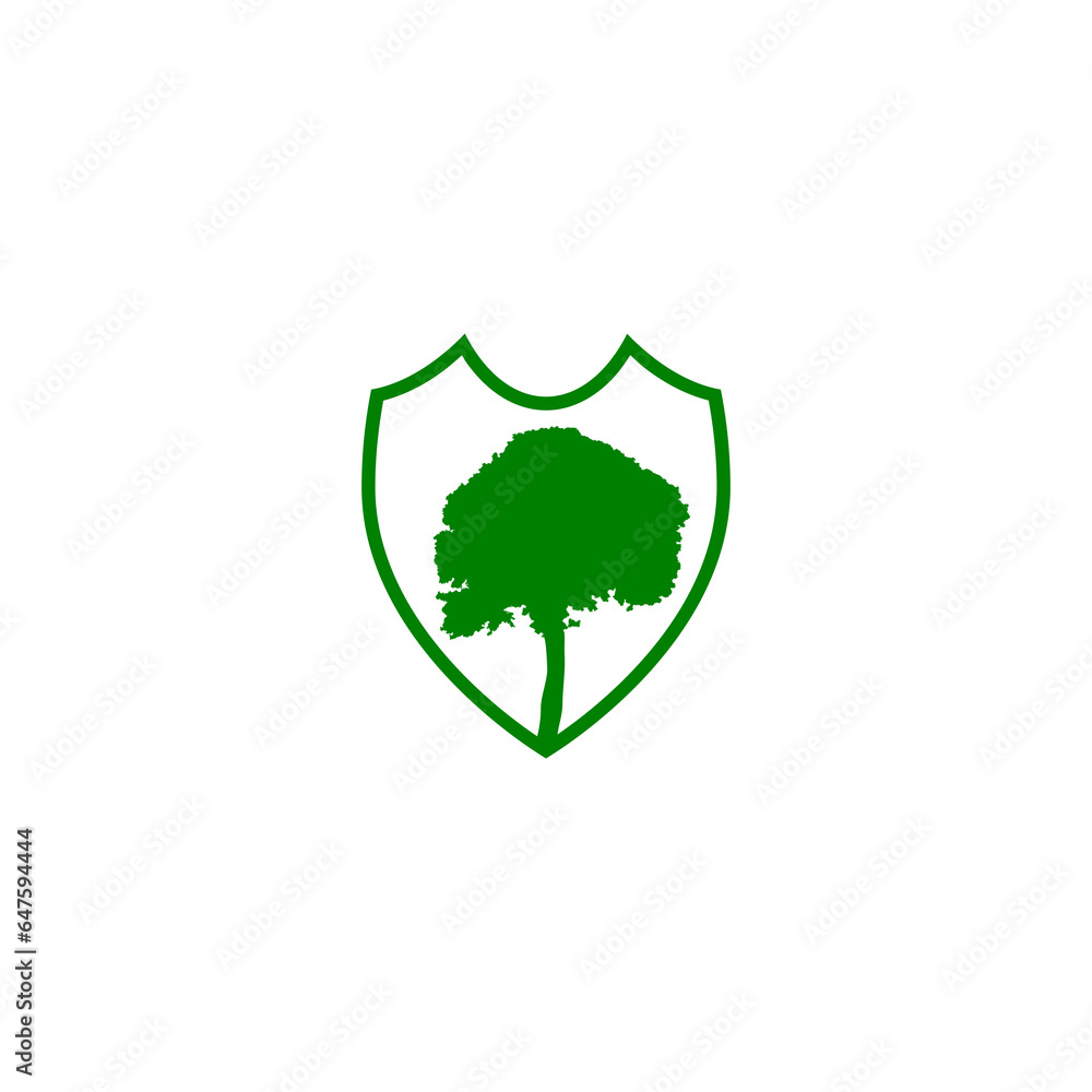 Tree shield icon isolated on transparent background Tree shield icon isolated on transparent background