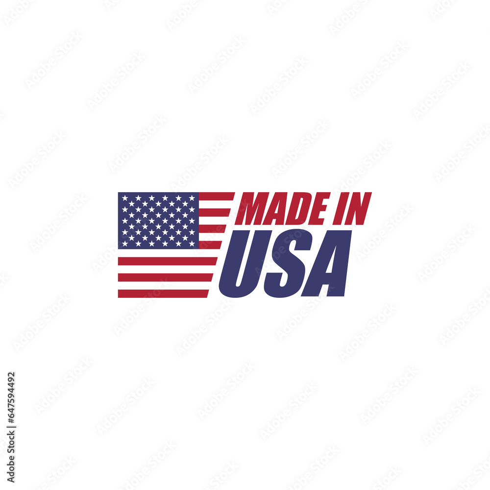 Made in USA flag icon isolated on transparent background Made in USA flag icon isolated on transparent background