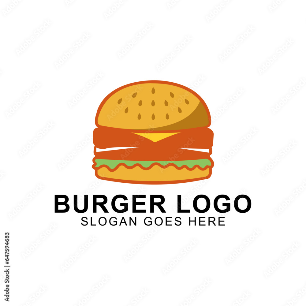 Burger Logo, Fast food, Logo illustration, emblem, label, Burger vintage logo design, business burger logo design Burger Logo, Fast food, Logo illustration, emblem, label, Burger vintage logo design, business burger logo design