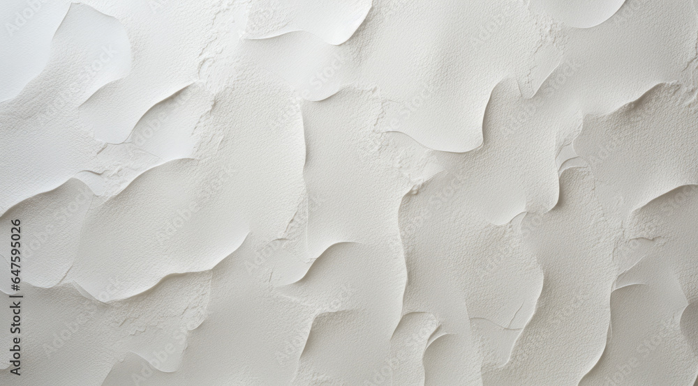 ceiling texture of a wall in white color - rough surface background - generative ai - obrazy, fototapety, plakaty 