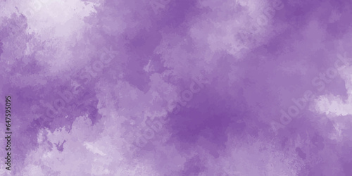Violet ink and watercolor textures on white paper background. Paint leaks and ombre effects.old grunge purple texture for wallpaper banner painting cover decoration and design.