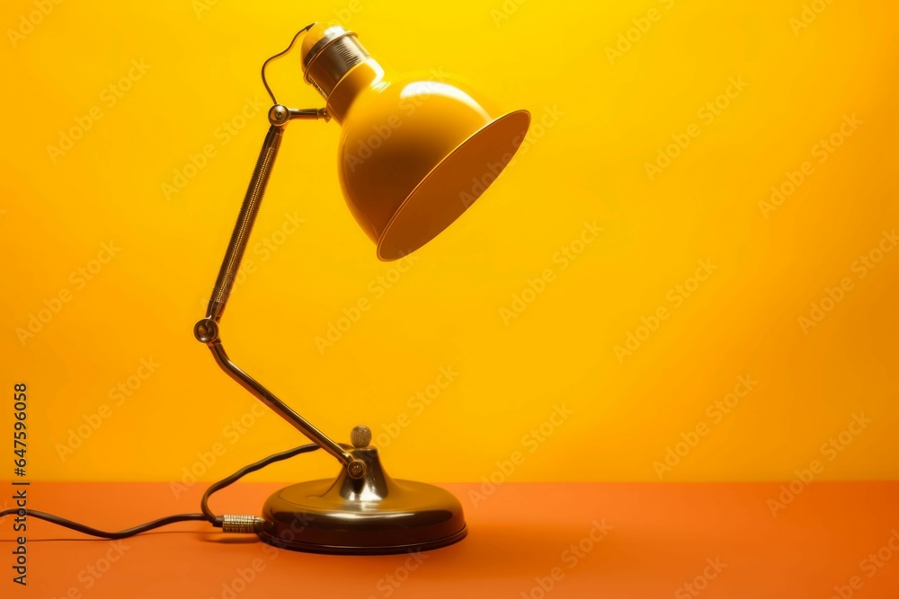 Yellow old lamp background. Generate Ai